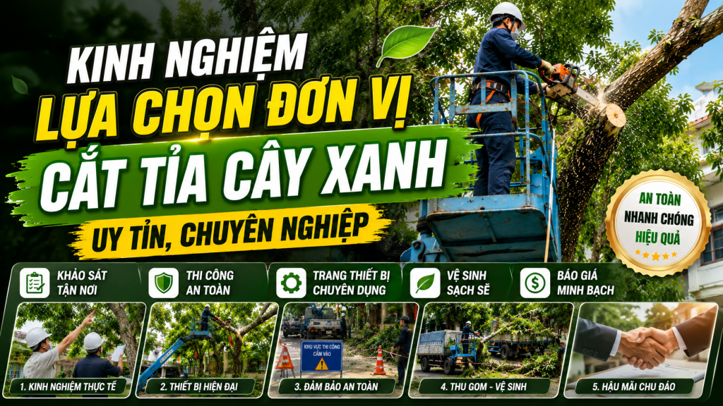 Kinh nghiệm lựa chọn đơn vị cắt tỉa cây xanh uy tín, chuyên nghiệp