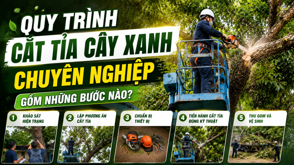 Quy trình cắt tỉa cây xanh chuyên nghiệp