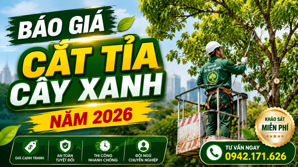 Báo giá cắt tỉa cây xanh năm 2026