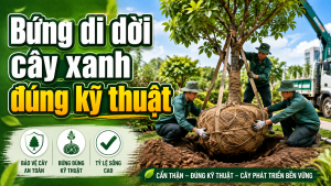 Bứng và di dời cây xanh đúng kỹ thuật: Làm sao để cây sống khỏe sau khi trồng lại?